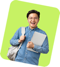 Student with laptop
