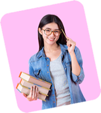 Student with books