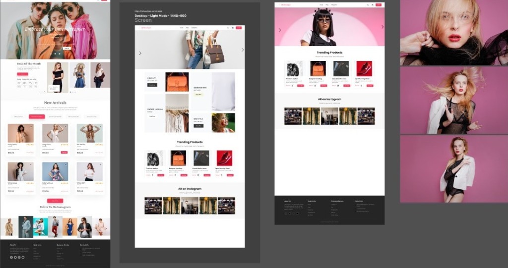 AR Boutique - Homepage & Landing Design