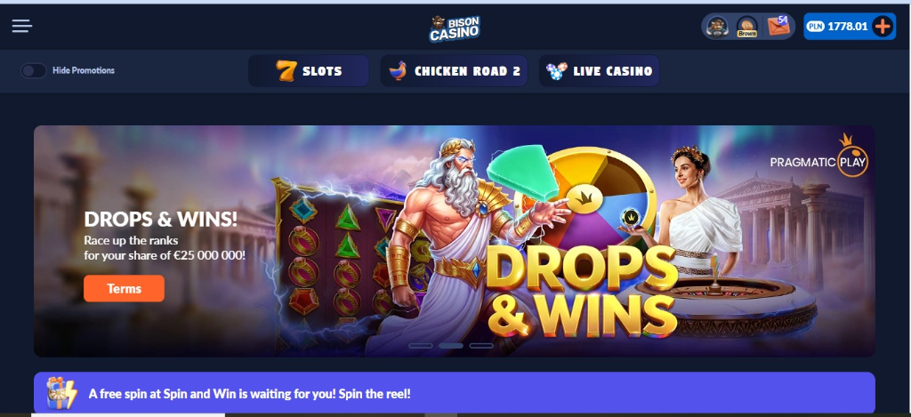 Bison Drops & Wins - Promotional Portal