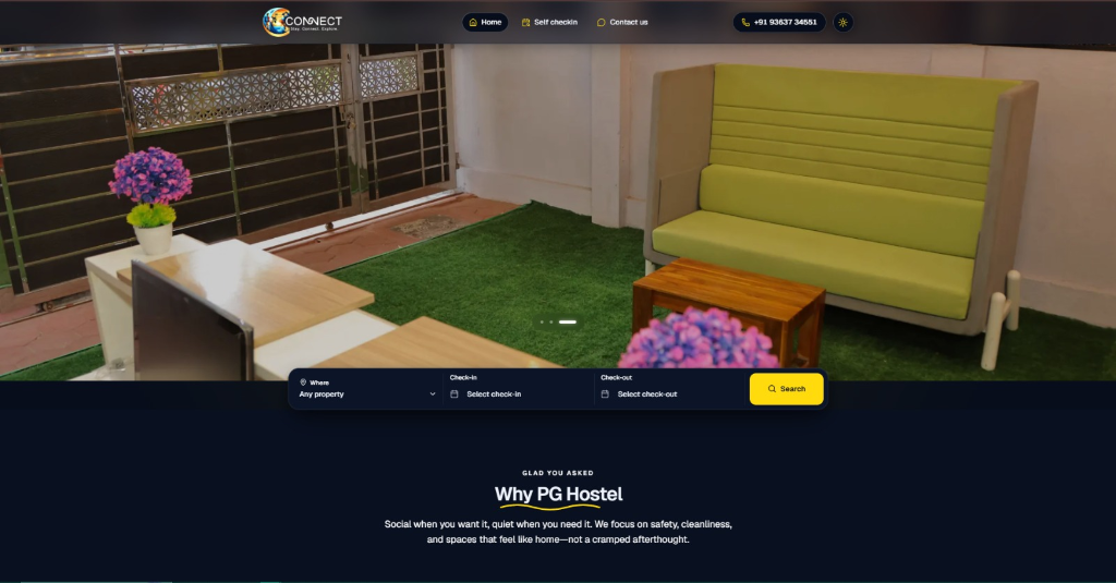 CONNECT - PG Hostel Booking App