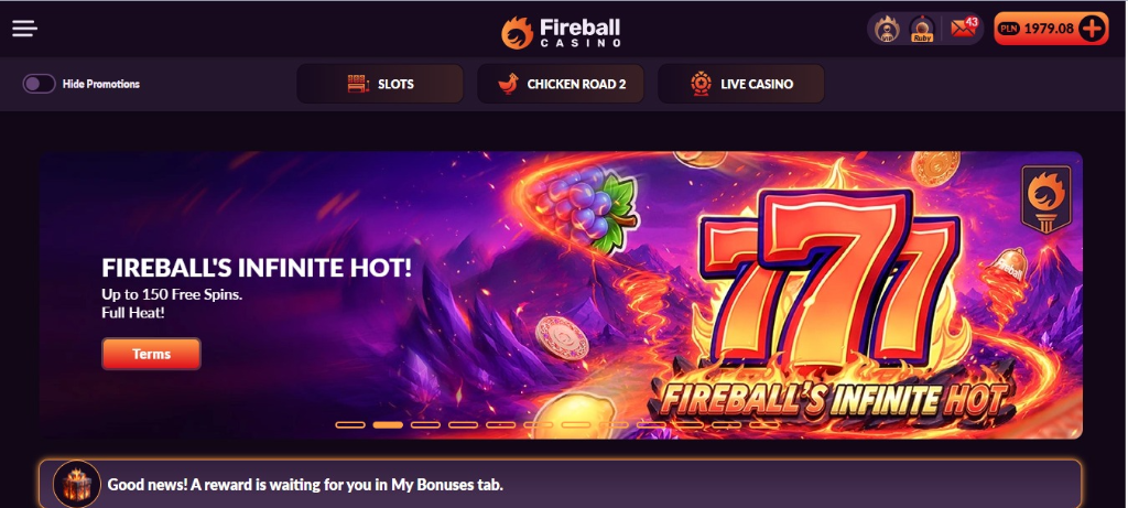 Fireball's Infinite Hot - Interactive Game App