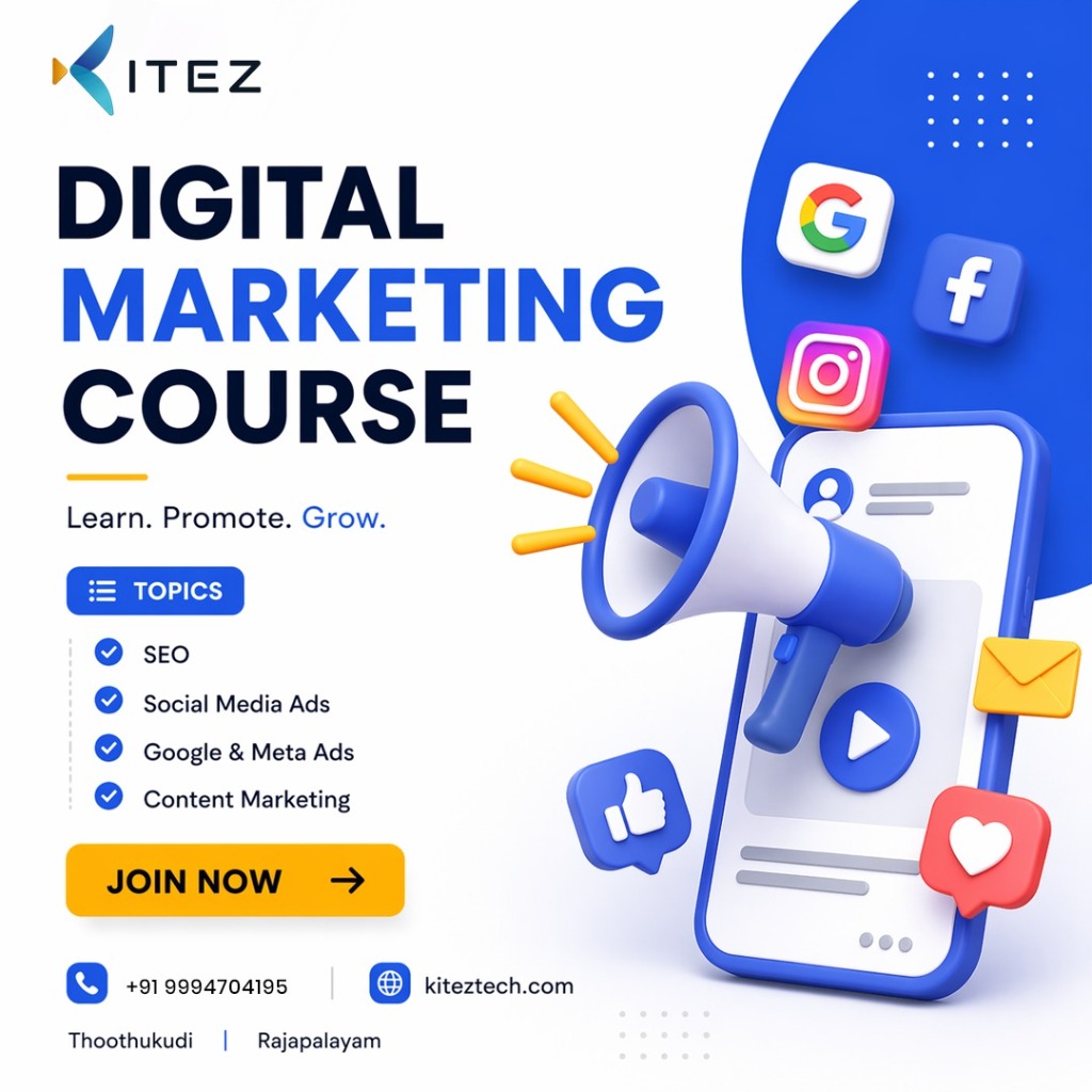 KITEZ - Digital Marketing Course Poster